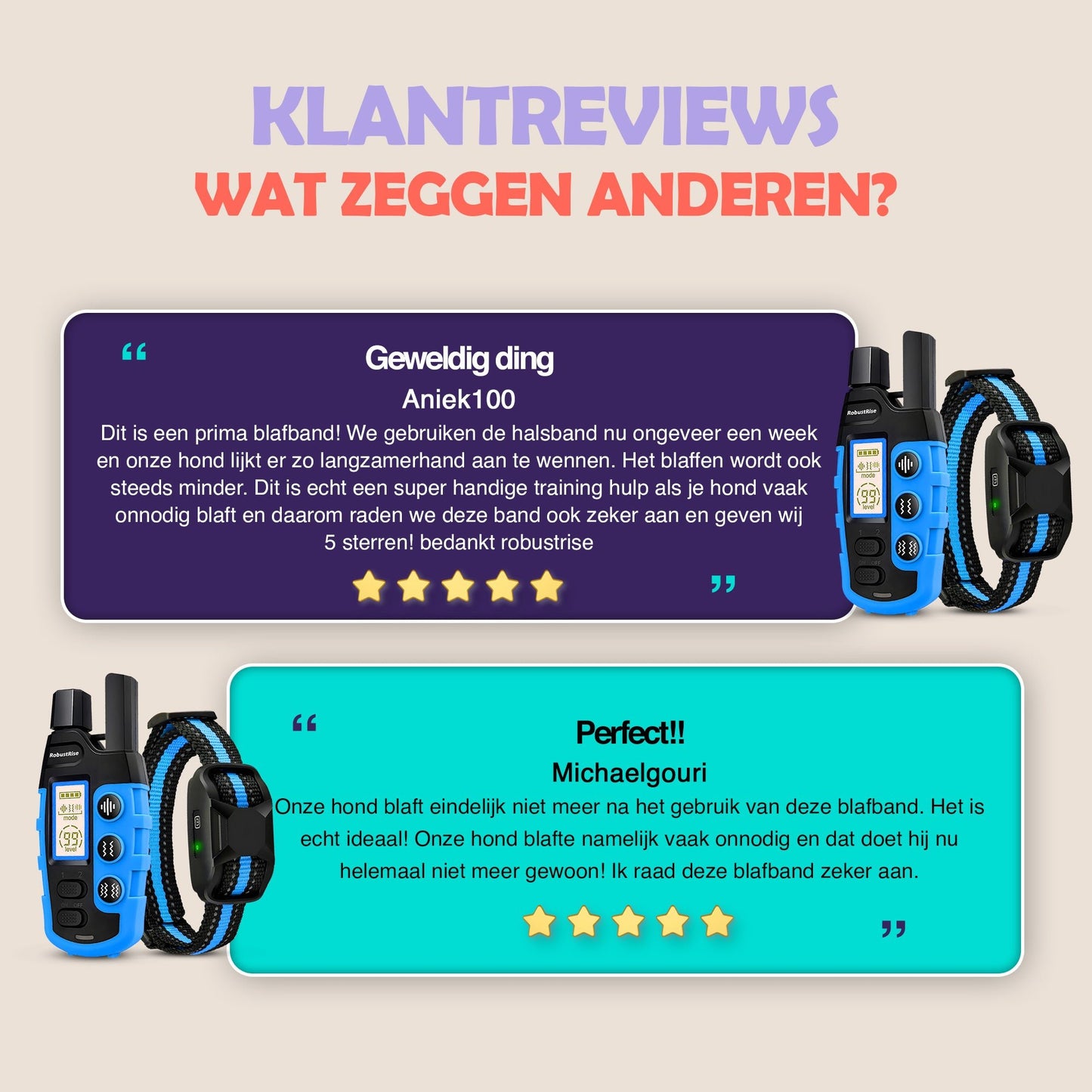 Robustrise X2 Pro Anti Blafband - Hondentrainer - Robustrise.nl