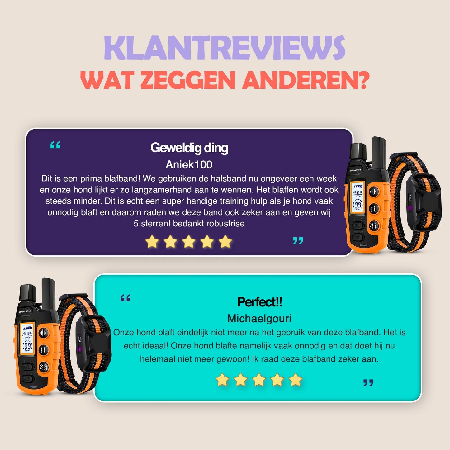 Robustrise X2 Pro anti blafband - Hondentrainers - Robustrise.nl