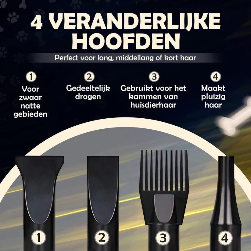 Waterblazer - 3800W - Hondenfohn - RobustRise met Oorbescherming - Robustrise.nl