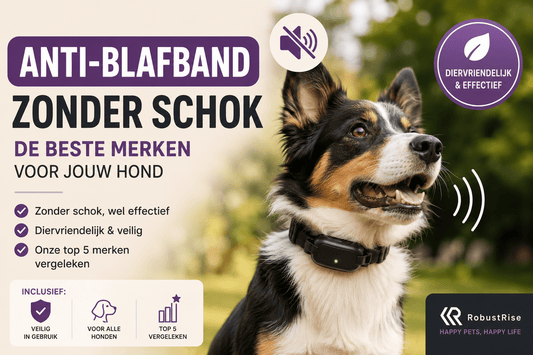 Anti blafband zonder schok: beste diervriendelijke merken (2026) - Robustrise.nl