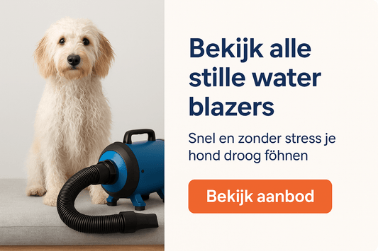 Stille waterblazer hond - snel en stressvrij drogen na elke wandeling - Robustrise.nl