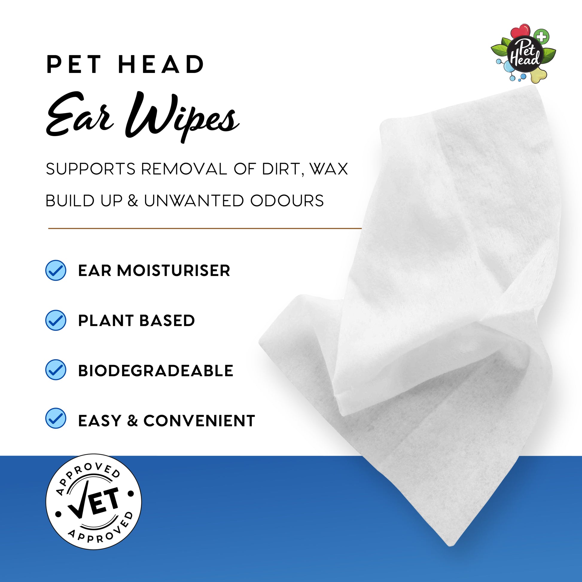 Pet Head Health Oordoekjes 30ct
