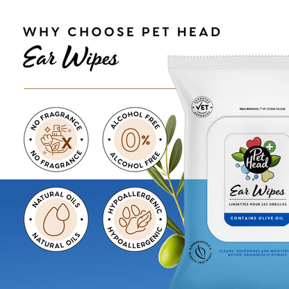 Pet Head Health Oordoekjes 30ct