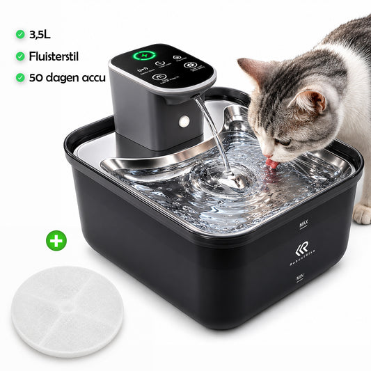 Pure Reign Kattenfontein 3,5L – Draadloos & Fluisterstil | Robustrise