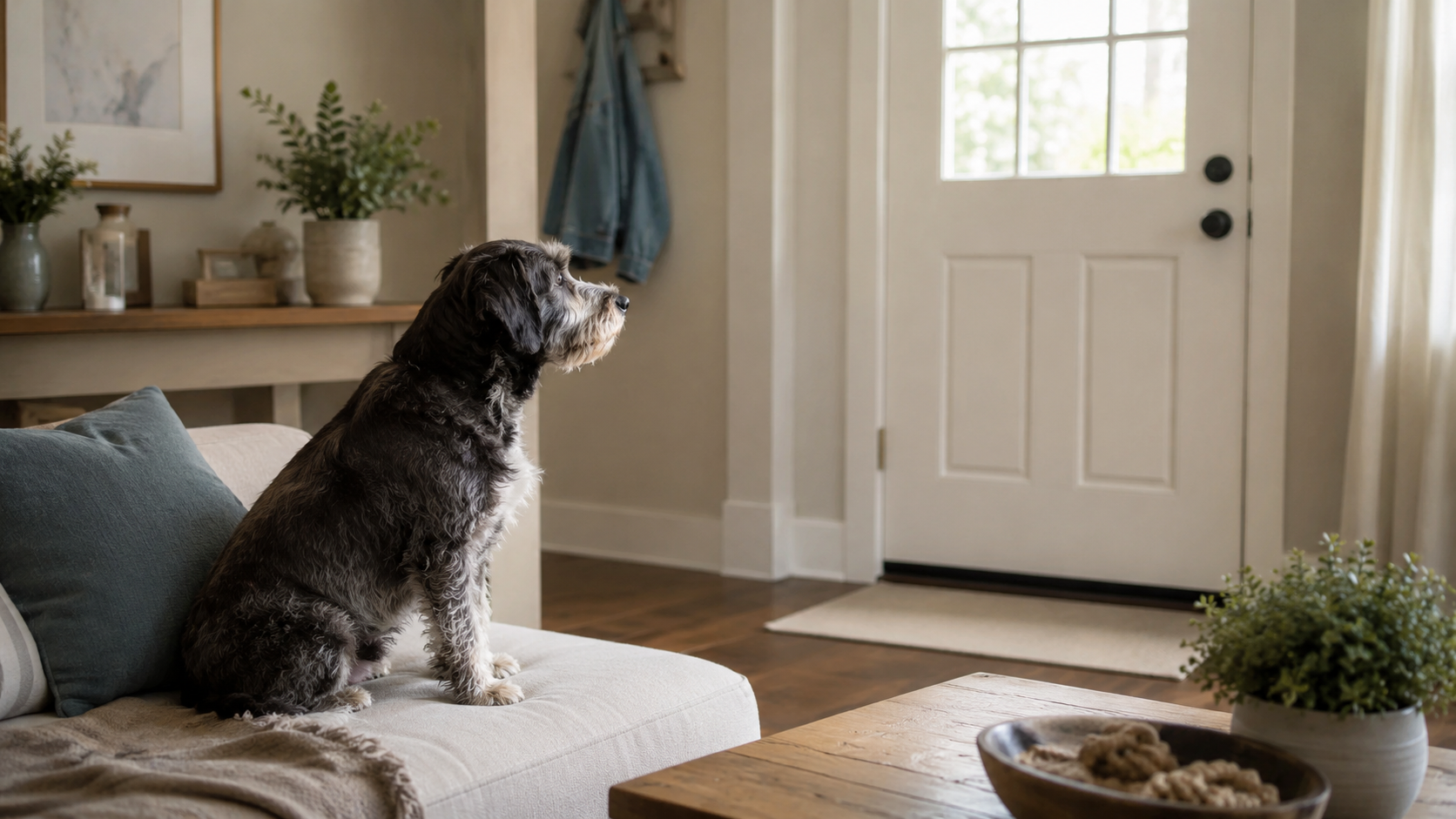 Hond blaft als hij alleen thuis is