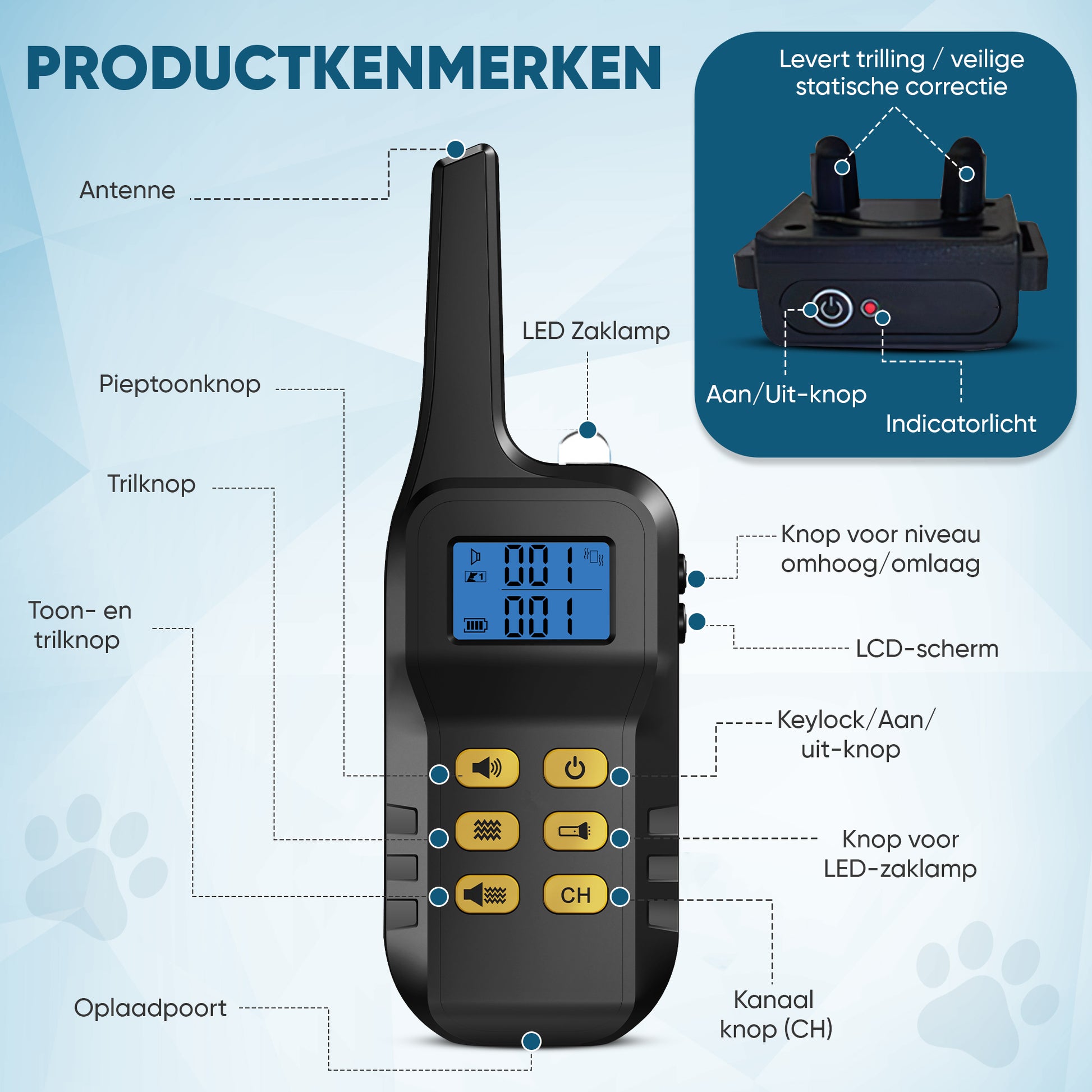 Robustrise X3 Pro anti blafband - Hondentrainer - EV Goods