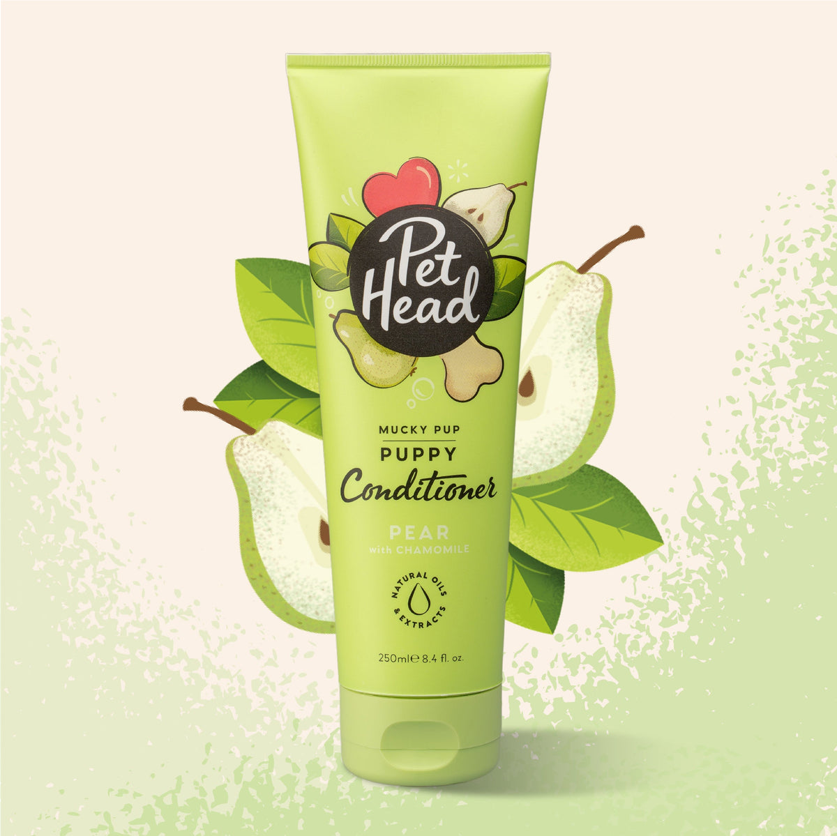 Pet Head Mucky Pup Puppy Conditioner 250 ml met peer en natuurlijke olie-extracten