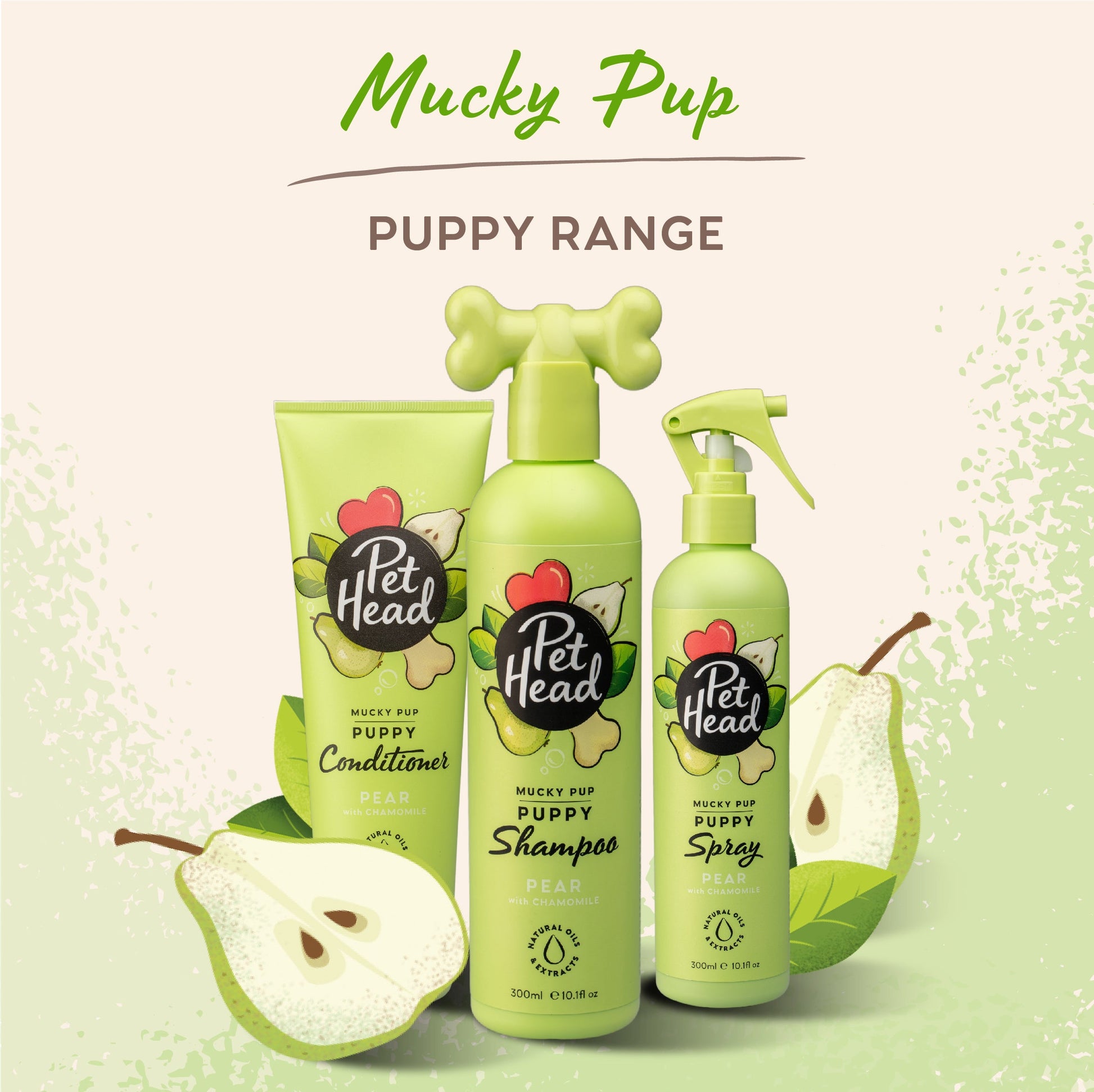 Pet Head Mucky Pup Puppy-serie: shampoo, conditioner en vachtspray