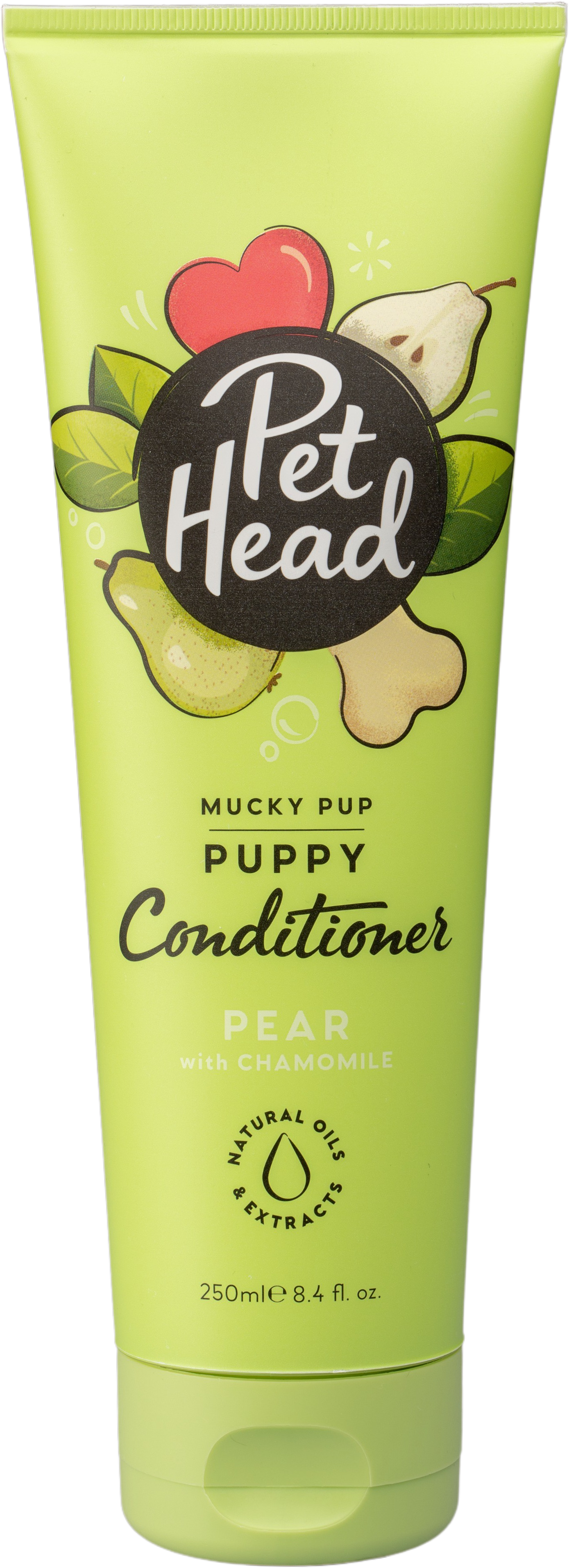 Pet Head Mucky Pup Puppy Conditioner 250ml met peergeur - vooraanzicht