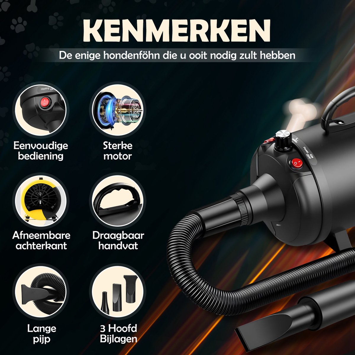 Waterblazer - 3800W -  Hondenfohn - Robustrise