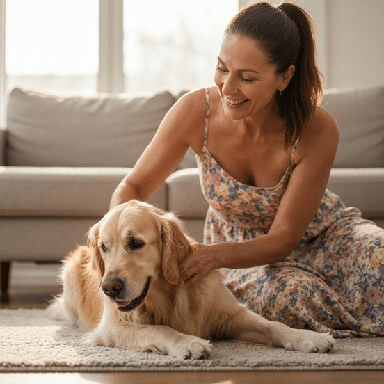 hondenliefhebber met hond Robustrise