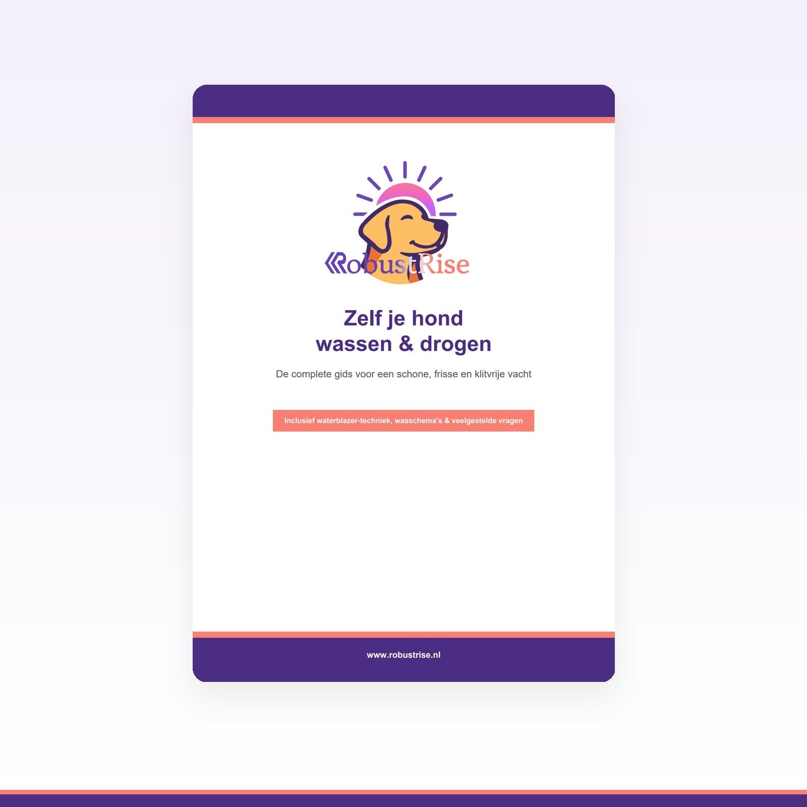 E-book: Zelf je hond wassen & drogen — Complete gids (PDF) - Robustrise.nl