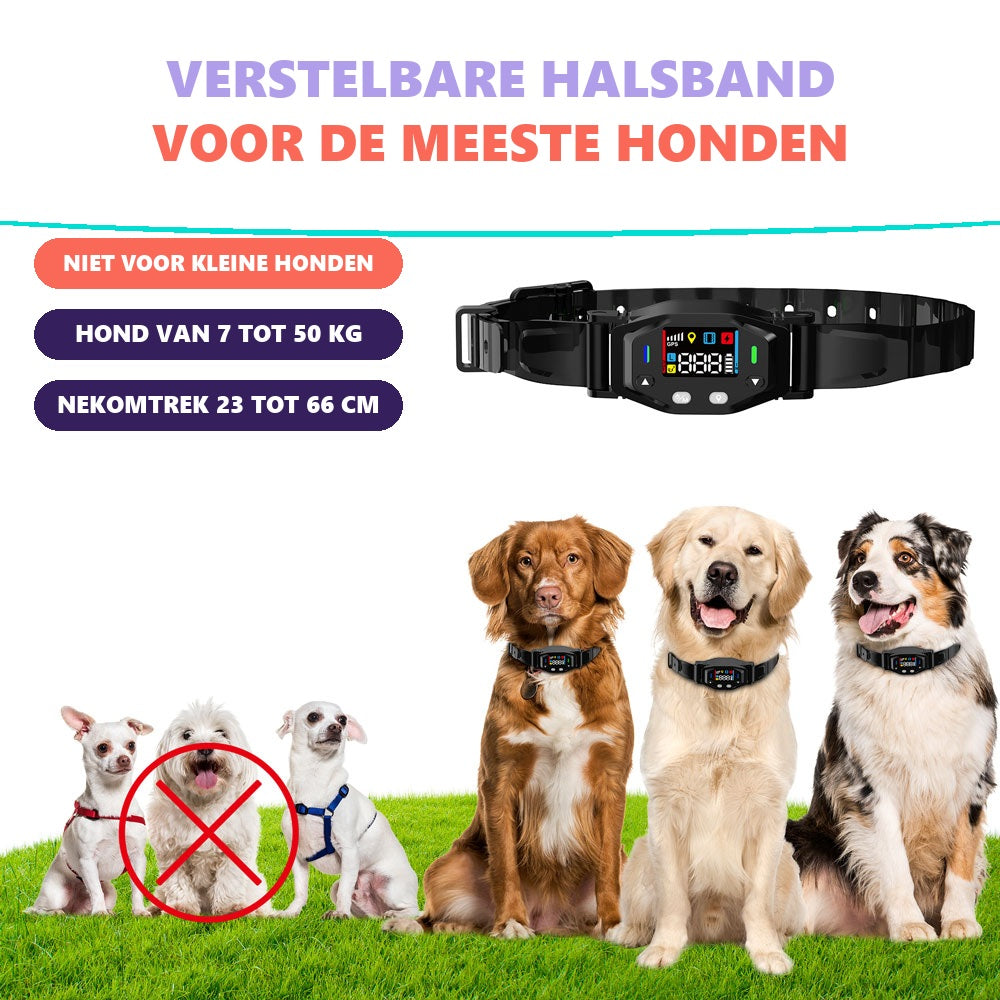 GPS hondenomheining halsband voor honden van 7 tot 50 kg
