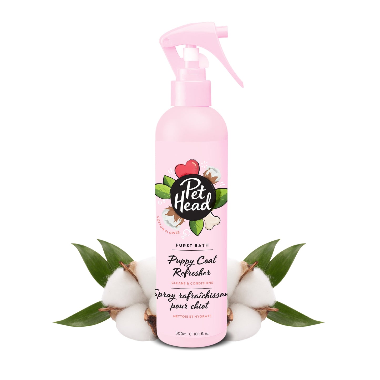 Pet Head Furst Bath Puppy vachtverfrisser 300 ml, roze sprayflacon