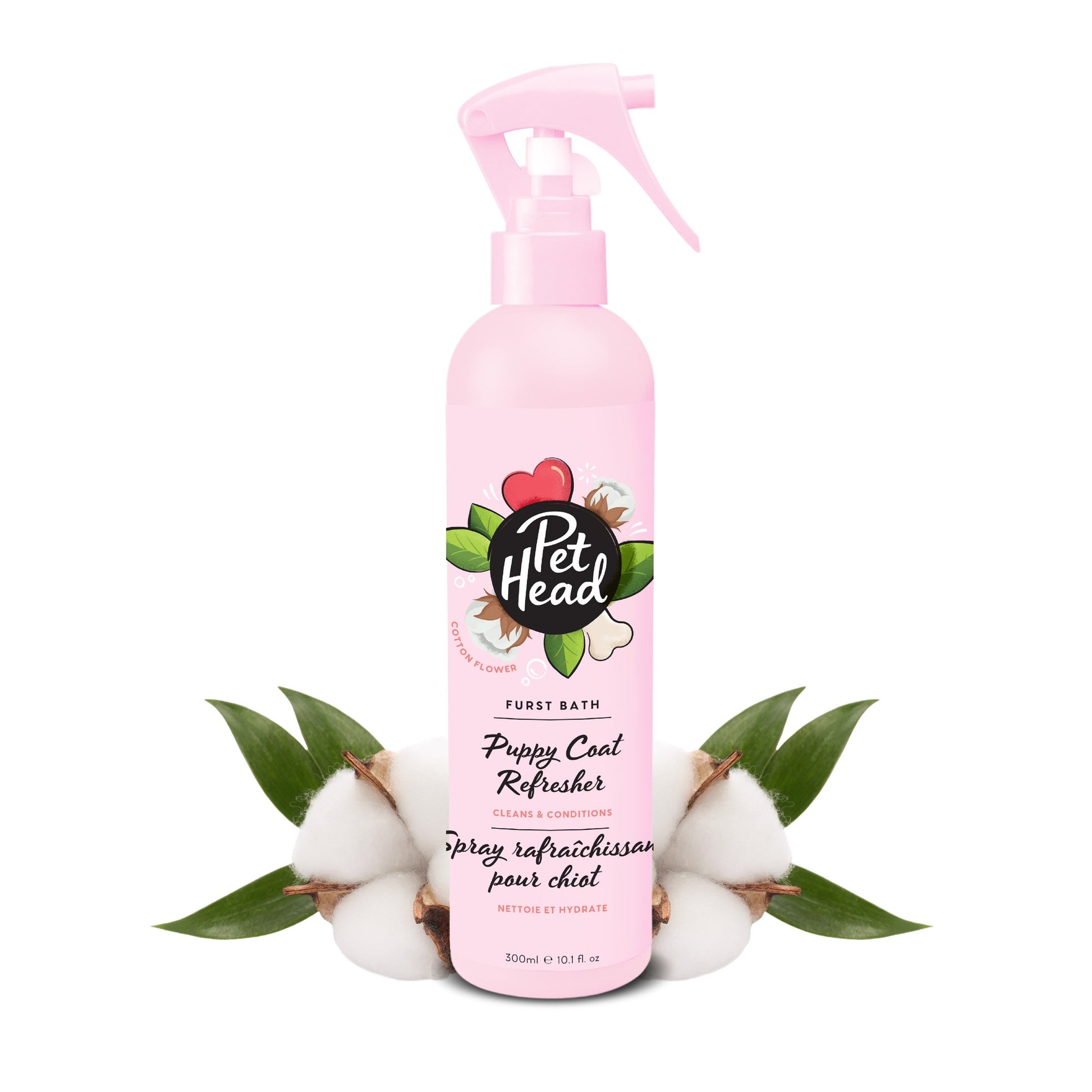 Pet Head Furst Bath Puppy vachtverfrisser 300 ml, roze sprayflacon