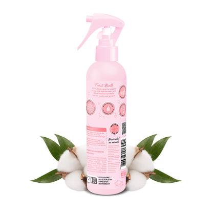 Achterkant van de Furst Bath vachtverfrisser met etiket en ingredientenlijst
