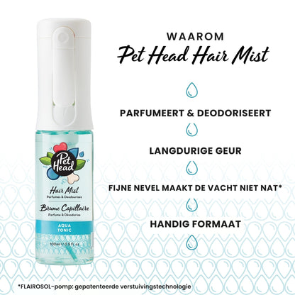 Pet Head Hair Mist Aqua Tonic Geurmist 100ml - Robustrise.nl