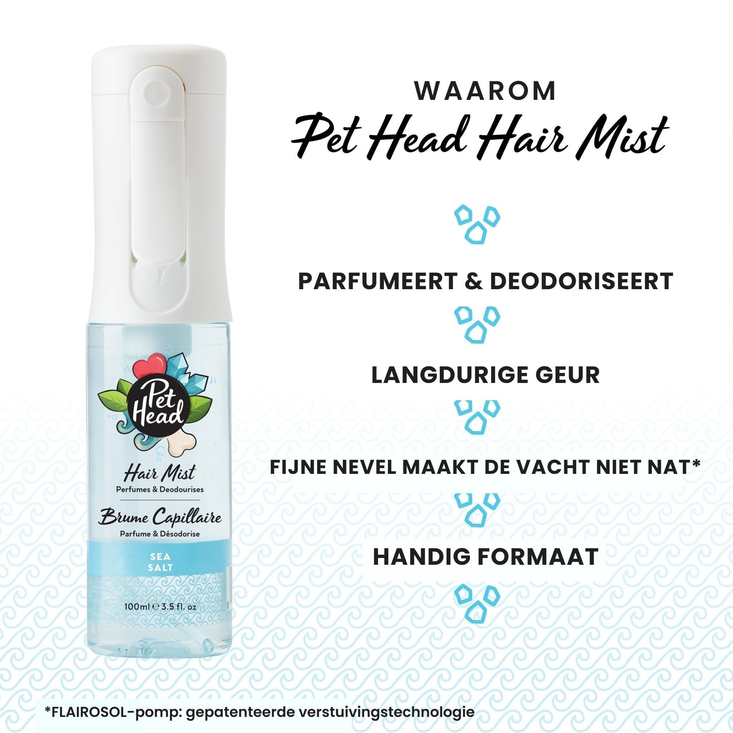 Pet Head Hair Mist Sea Salt Geurmist 100ml - Robustrise.nl