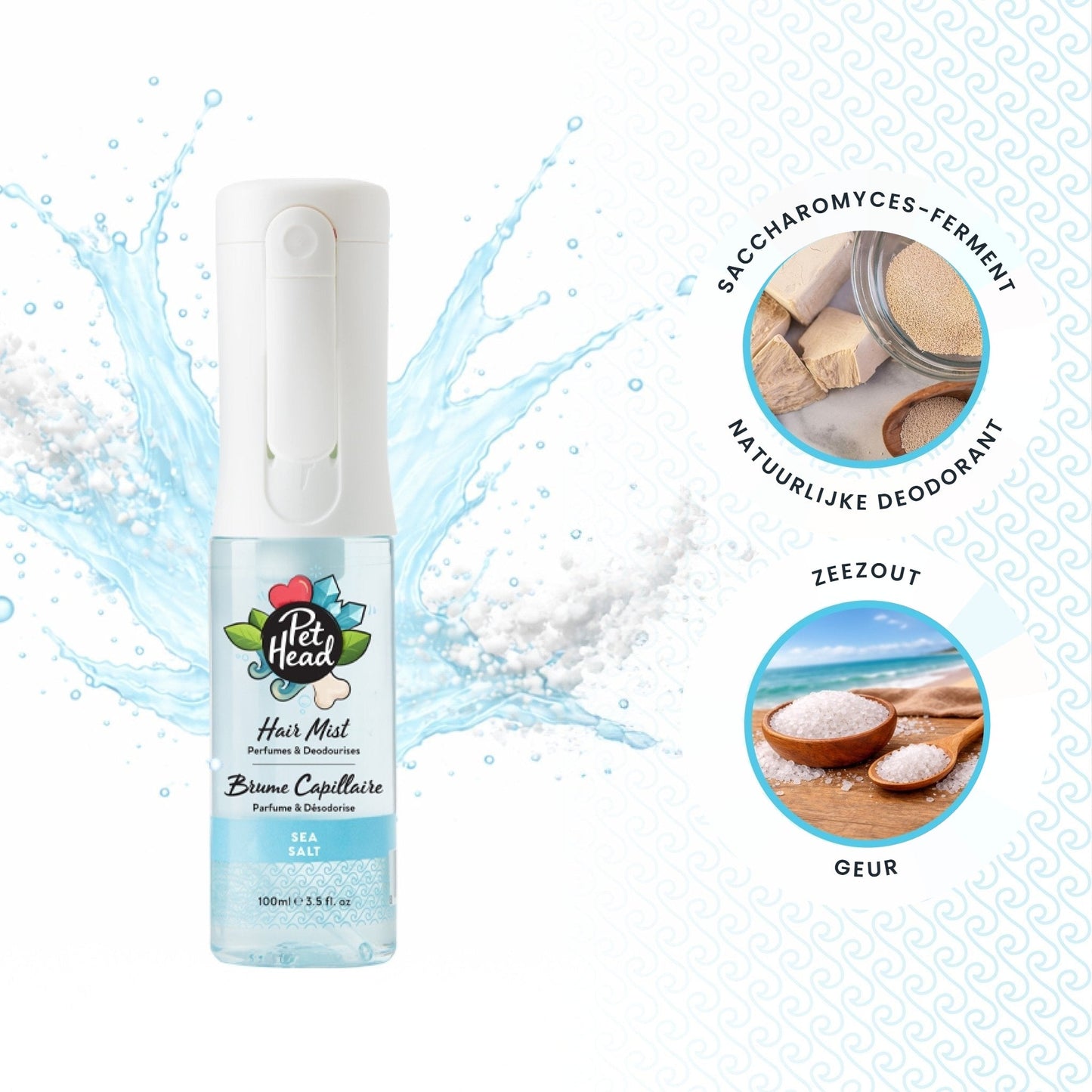 Pet Head Hair Mist Sea Salt Geurmist 100ml - Robustrise.nl