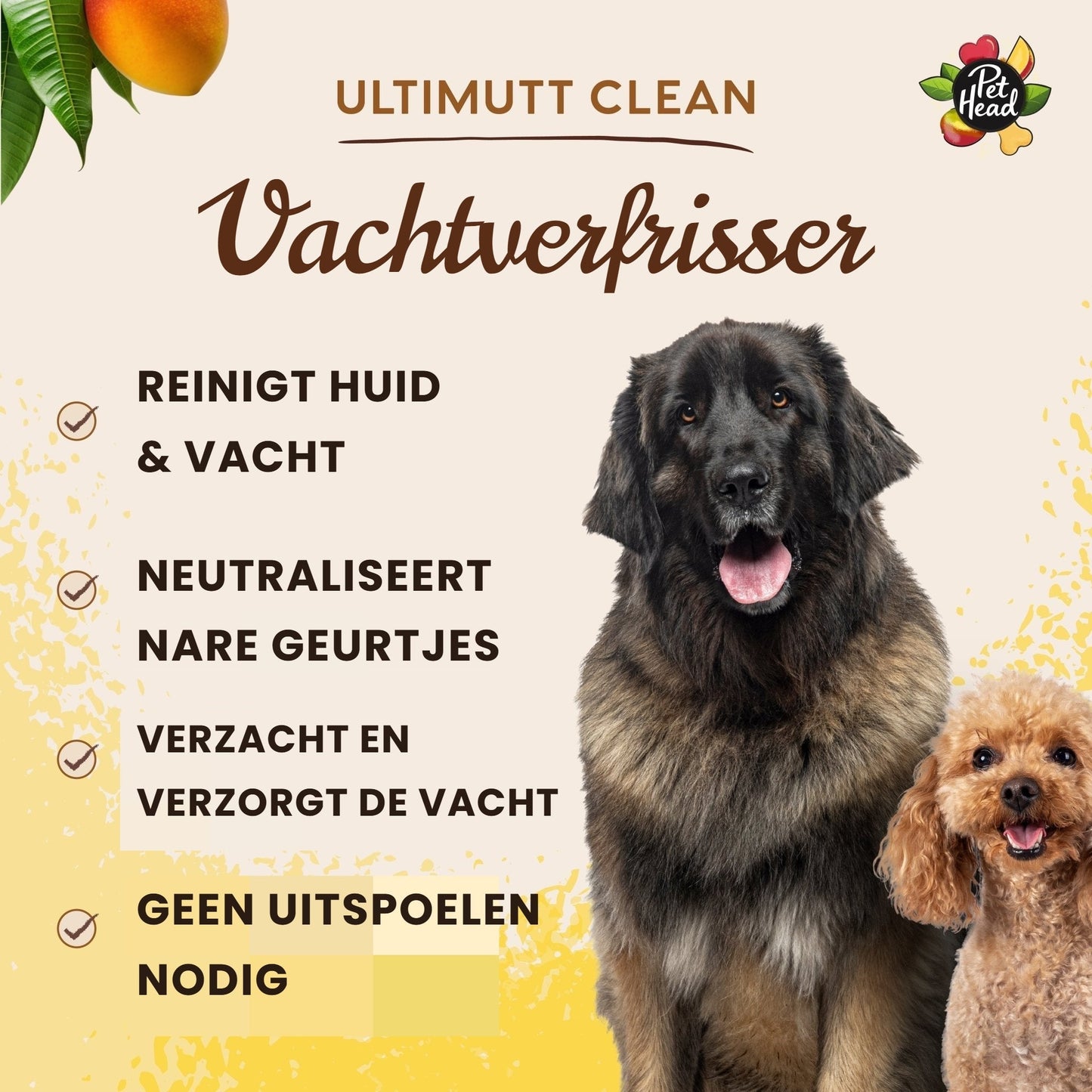 Pet Head Ultimutt Clean Vachtverfrisser 300ml - Robustrise.nl