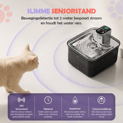 Pure Reign Kattenfontein 3,5L – Draadloos & Fluisterstil | Robustrise - Robustrise.nl