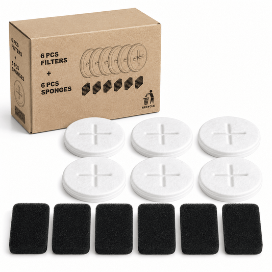 Pure Reign Kattenfontein Filters - 6 Filters + 6 Sponzen Set | Robustrise - Robustrise.nl