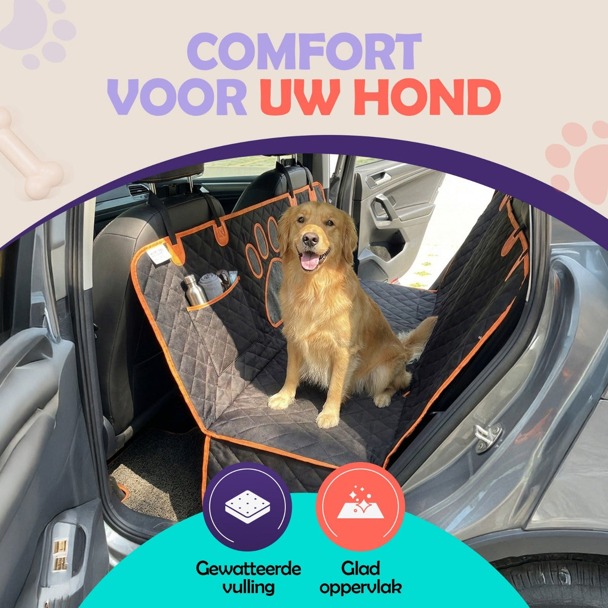 RobustRise Royal Hondenautodeken Achterbank - Robustrise.nl