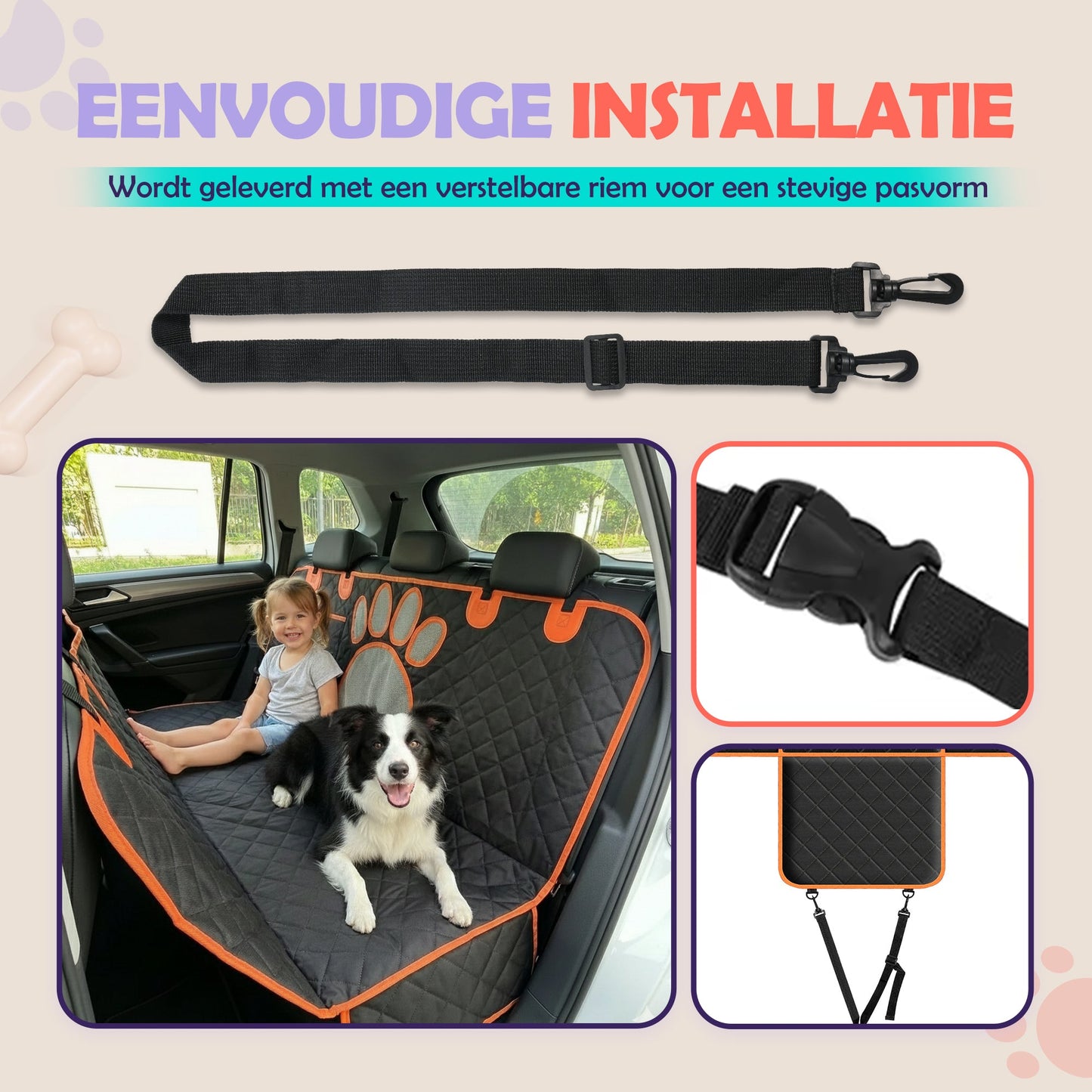 RobustRise Royal Hondenautodeken Achterbank - Robustrise.nl