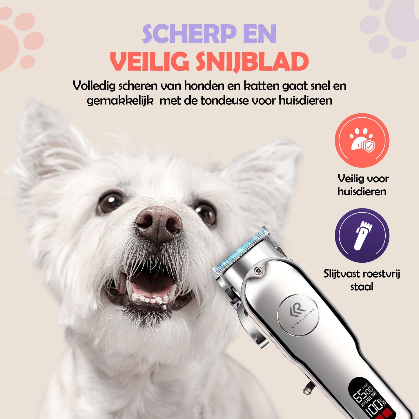 Robustrise RVS Hondentondeuse - Robustrise.nl