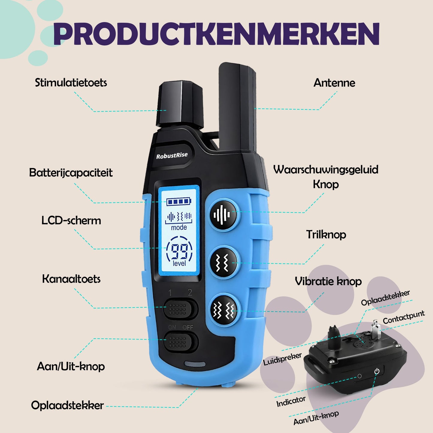 Robustrise X2 Pro Anti Blafband - Hondentrainer - Robustrise.nl
