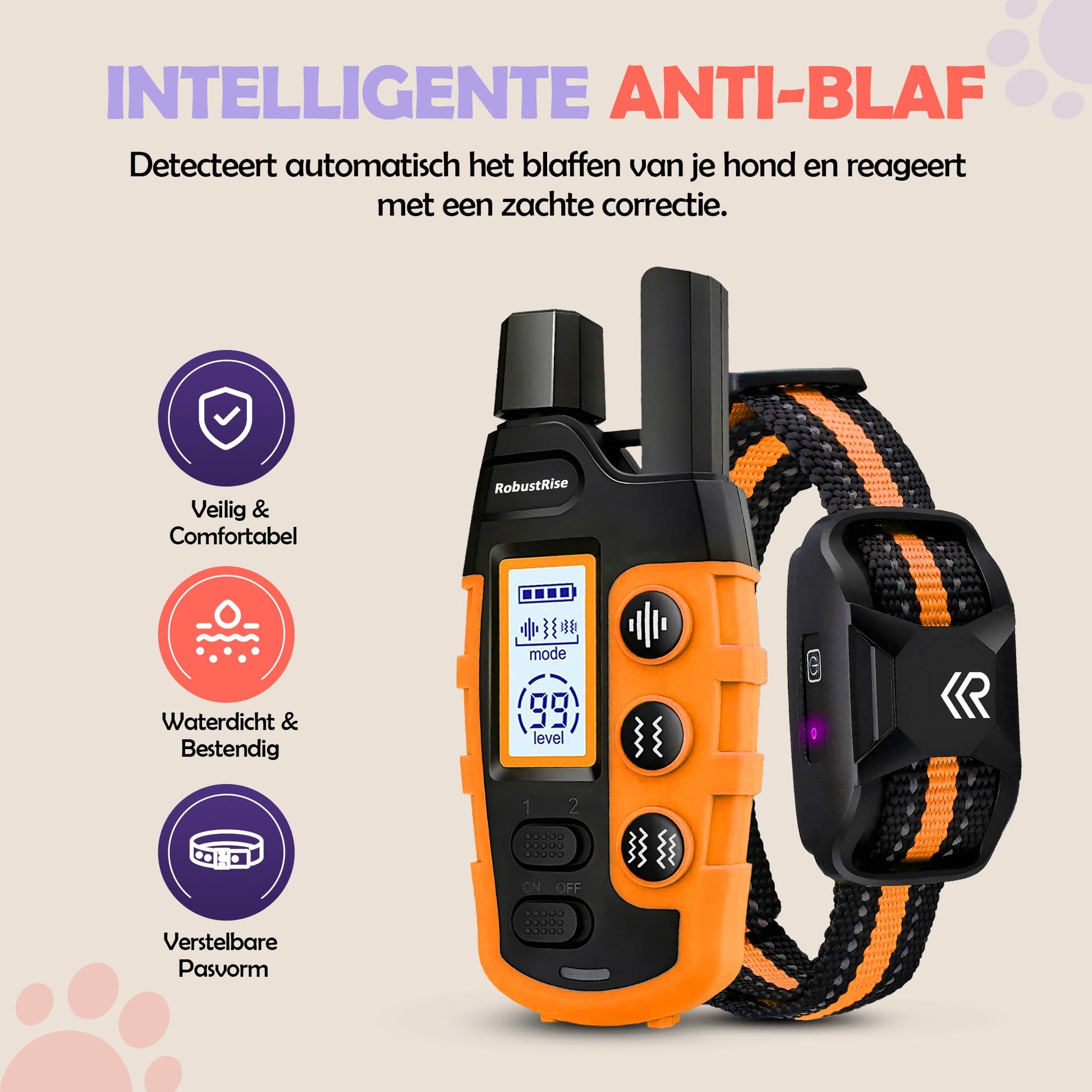 Robustrise X2 Pro anti blafband - Hondentrainers - Robustrise.nl