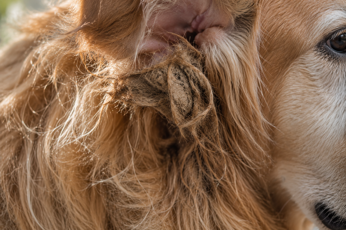 Hand met een snoepje beloont een hond tijdens een oefening