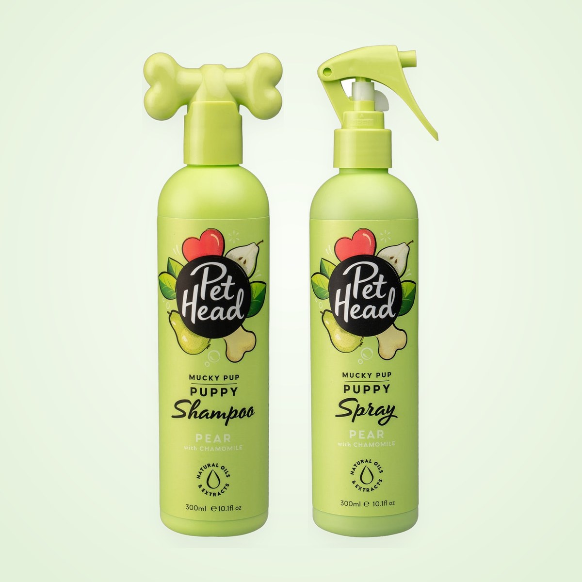Frisse Vacht Duo: Pet Head Mucky Puppy hondenshampoo en vachtspray met peergeur
