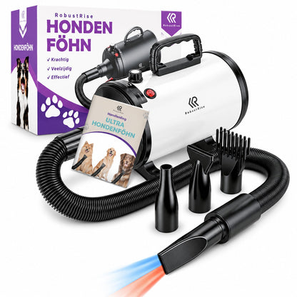 Waterblazer Hond 3800W wit met doos, handleiding, slang en 4 opzetstukken | Robustrise